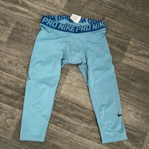 Nike Men’s Cropped Compression Leggings in Blue Sz L